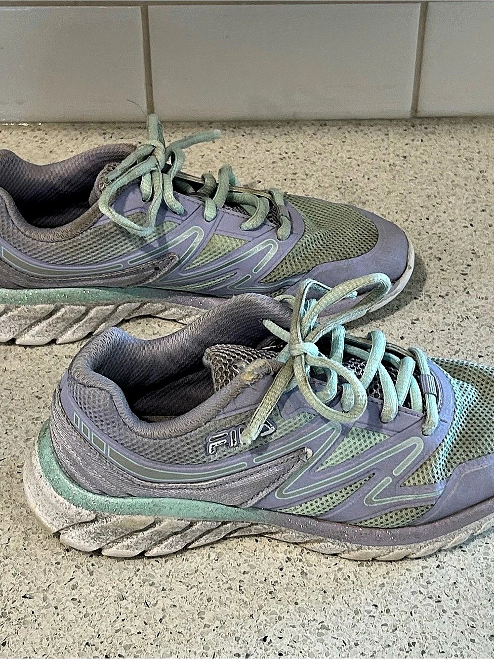 FILA Kids Sneakers Purple & Green Girls US 1.5